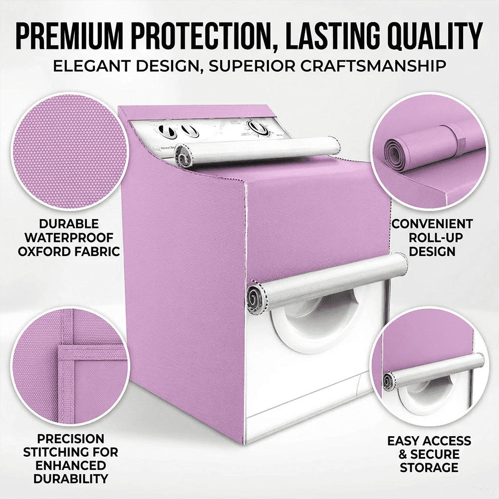 Cubierta protectora antipolvo y anti-UV para lavadora y secadora de carga superior de estilo americano - Multicolor - Ver 1