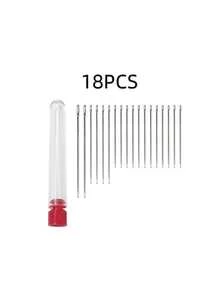 Portable Hand Sewing Needle Set With Transparent Storage Tube, 18/20/40pcs Options, Large Eye Design For Easy Threading, Suitable For Home Clothing Repair, Embroidery, Doll Sewing And DIY Crafts - Red Bottle Needle - View 11