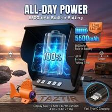 Portable 4.3 Inch HD Underwater Fishing Camera Fish Finder Kit, LCD Display With Adjustable Support & Bait Tracker, Video Fish Locator For Ice, Lake, Boat, Kayak Fishing, Fishing Accessories Gift For Men - 黑色 - 查看 3
