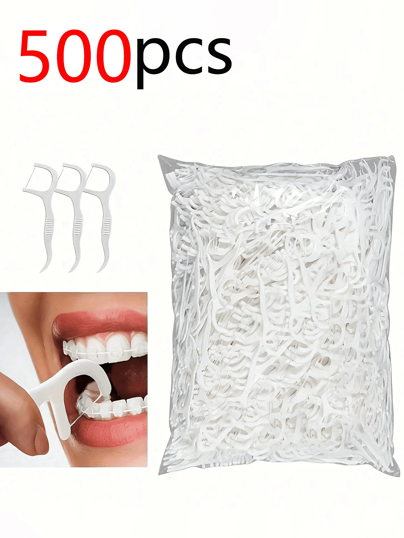 500/300/100/50pcs Pack Dental Floss Combo, Deep Cleaning Floss, Proper Oral Care, Disposable Hygienic Floss, Essential For Travel And Daily Life - Multicolor - View 1