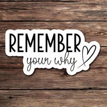 1. “记住你的初心”励志贴纸 – 鼓舞人心的乙烯基贴纸 | 适用于笔记本电脑、水瓶和日记本的积极向上语录 - 彩色 - 查看 1