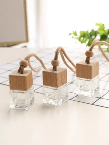 [Bình xịt thơm phòng bằng thủy tinh cổ điển] 2/5 bình xịt thơm phòng bằng thủy tinh cổ điển có thể tái sử dụng cho ô tô - Mặt dây chuyền tinh dầu thơm rỗng dùng trang trí xe hơi và nhà cửa. - chai nước hoa - Xem 5