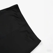 Women'S High-Waisted Casual Shor With Summer ECG Dog Paw Print Letter Patterns - Black - View 3