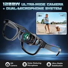 Ordtop AI Smart Glasses With Camera, 1080P Video Recording , ENC Noise Reduction, Wireless Music & Calls, Real Time Translation, Open-Ear Audio For Travel, Meetings & Vlogging - 查看 4