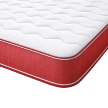 eXtreme Comfort Hybrid Memory Foam Spring Mattress 7 Inch Quilted - Springs Support With Memory Foam Comfort Layer And Breathable Soft CoolTouch Top Cover - Red - View 2