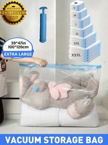 Portable Travel Storage Bag, Large Capacity Compression Bag, Reusable Vacuum Storage Bag, Foldable Organizer Cubes, Printed Luggage Bag, Dust/Moisture/Moth Proof, Space Saving, Suitable For Clothes, Blankets, Shirts, Bedding, Bedroom, Closet, Bathroom, Outdoor Gear, Home Organization, Back To School, Travel Essentials - Multicolor - View 2