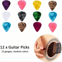 48-Piece Guitar Accessory Set, Acoustic Guitar String Changing Tool, Includes Acoustic Guitar Strings, Picks, Capo, String Winder/Cutter, Tuner, Picks, Suitable For Guitarists And Guitar Beginners (Pick Color Random), Guitar Accessories, Guitar Strings, Picks - Black - View 3