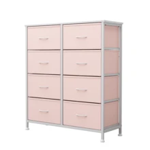 Sweetcrispy Tall Dresser With 8 Fabric Drawers Organizer Units, Chest Of Drawers For Bedroom With Wooden Top - 粉色 - 查看 8