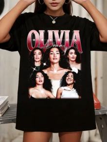 Olivia Dean Bootleg T-Shirt, Retro Bootleg Tour Tee für Olivia Dean Fans, Olivia Dean Merchandise, Vintage Grafik Geschenk für sie, Konzert Outfit - Schwarz - Übersicht 6