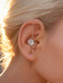 1件女士休闲时尚单只长耳夹耳环，适合海滩、度假、派对、造型等场合 - 單顆 - 查看 7