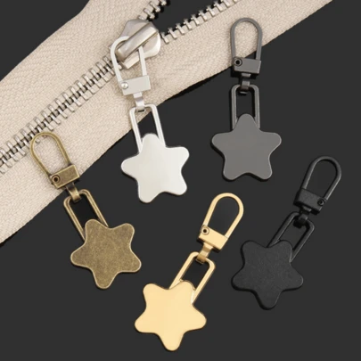 Multicolor Zipper Pulls In Star Shape, Suitable For Clothing, Jackets, Shoes, Bags, Bedding, Pillowcases, Tents And Other Zipper Accessories