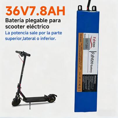 Batería de litio de repuesto para patinete eléctrico Xiaomi M365, 36 V, 7,8 Ah, apta para todos los modelos de patinete de 36 V. Kit de batería para patinete eléctrico con protección BMS, compatible con carga rápida y autonomía ampliada de hasta 28 kilómetros.