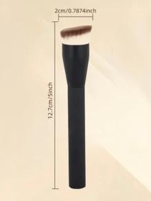 1支斜角粉底刷，适用于粉底液、粉饼、面膜等。 - 黑色 - 查看 5