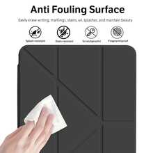 这款保护壳适用于多种机型，包括 9.7 英寸、10.2 英寸和 Air 系列，采用透明设计、防弯曲亚克力材质、笔槽和自动休眠/唤醒功能。 - 黑色 - 查看 4