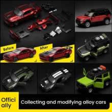 1:32 比例路虎卫士、铃木吉姆尼、道奇挑战者合金模型车，组装玩具车，越野车礼物（男孩款） - 彩色 - 查看 1