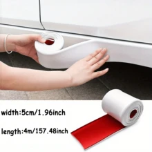 1 Roll 100cm/200cm/400cm Universal Side Skirt, Side Skirt Body Protection Anti-Scratch, Universal Rubber Anti-Scratch Side Skirt Edge Protection. Suitable For Cars, Trucks, SUVs Bumper Protection (White, Black), 50mm PVC Self-Adhesive Automotive Side Skirt Anti-Scratch Universal Rubber Strip, Covering Below Car Doors Bumper Protection - Multicolor - View 15