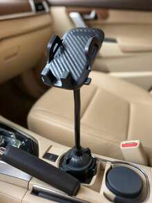 Flexible Hose Car Cup Holder Phone Mount – Universal Shockproof Design, 360° Rotating Core, Durable Plastic And Metal Structure, Fits Smartphones, GPS, And Tablets, Easy To Install In Any Vehicle, Universal Phone Mount - Phone Stand - View 5