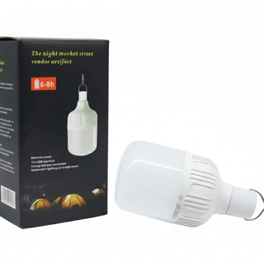 Bombilla De Emergencia Foco Luz LED 15W Portatil Para Colgar Alta Luminosidad HYF-101 - Blanco - Ver 1