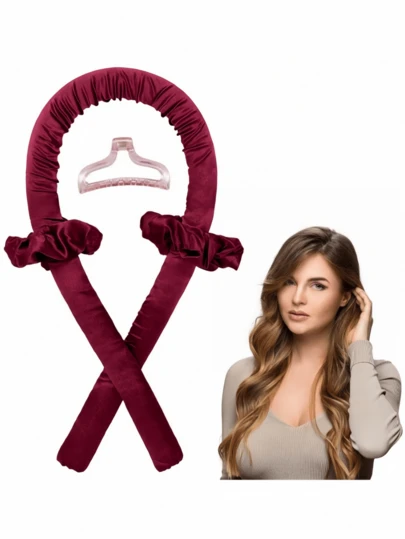 Set de 4 piezas de herramientas de peinado sin calor, diadema de satén para rizar, rizadores de cabello de seda suave con scrunchies y pinzas, regalo ideal para el Día de la Madre, cumpleaños, festival de música, accesorios de peinado perfectos para todas las estaciones, primavera/verano