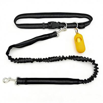 Dây dắt thú cưng rảnh tay, dây kéo 1-1, dây dắt chó co giãn phản quang, thích hợp cho các hoạt động ngoài trời, đi bộ, chạy bộ.