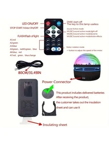 LED Aurora Star Projection Lamp - An RGB Night Light Powered By USB, With Remote Control Functionality! You Can Switch Between Various Color Effects At Will. Just A Simple Click, The Aurora Ocean Can Cover The Entire Room, Creating A Dreamy Starry Sky Atmosphere And Presenting An Astonishing Aurora Light Effect! It Is A Decorative Lighting Product For Bedrooms And Living Rooms, And Also A Decorative Lamp To Enhance The Atmosphere During Birthday And Various Holiday Parties. Treat Yourself To A Complete Aurora Starry Sky As A Gift! This Is A Perfect Gift That Is Highly Suitable For Giving! - 黑色 - 查看 9