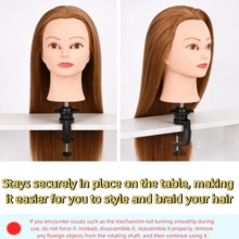 Mannequin Head With Hair (24 Inches) - A Hair Styling And Beauty Practice Model Designed For Braiding And Styling Training, Complete With A Stand - Gold - View 9