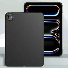 1pc Solid Color Minimalist Full Edge Soft Shell, Honeycomb Texture Heat Dissipation Protective Case, Soft TPU Tablet Protective Cover Suitable For IPad Air 11/13 Inch 2024 M2, Ultra-Thin Design Matte Silicone Protective Cover Suitable For IPad Pro 11/13 Inch 2024 M4 (Black) - Black - View 1