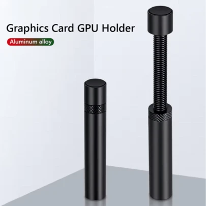 Soporte ajustable y telescópico para tarjeta gráfica, soporte de aleación de aluminio para GPU, soporte vertical anti-pandeo para caja de PC, previene la flexión de la tarjeta gráfica, ajuste universal para la mayoría de las GPU de escritorio, soporte para computadora GPU resistente y duradero
