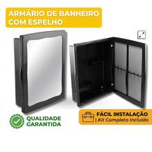 Master Bathroom Cabinet - Black - View 1
