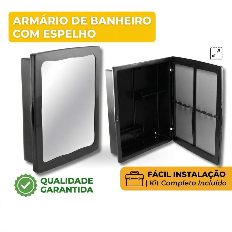 Master Bathroom Cabinet - Black - View 1
