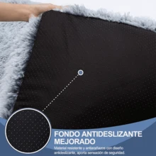 Colchoneta Rectangular Antideslizante para Perros y Gatos 75x50 cm - Gris Claro - Ver 6