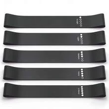 Bộ 5 dây kháng lực, nhiều mức độ khác nhau, dây co giãn tập luyện tại nhà dành cho cả nam và nữ, dụng cụ tập yoga chất lượng cao. - màu đen - Xem 6