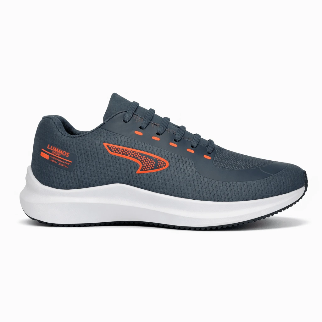 Men's Lightweight Comfortable Athletic Shoes For Gym, Walking, Running, Training, Fitness, Casual Wear, Non-Slip Breathable Sole - SHL Graphite/Orange - Xem 1