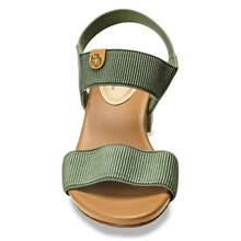 Women's Sandal With Thick Block Heel And Elastic, Orthopedic, Modare Ultraconforto - 橄欖綠 - 查看 4