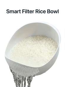 1 cái rổ lọc gạo nhà bếp, rổ rửa rau đa năng - trắng - Xem 9