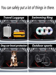 1pc Printed Car Trunk Mat - Durable Polyester Cargo Liner, Practical For Daily Commute, Loading And Securing Goods, Car Trunk Mat, Interior Decor Accessory - A - View 6