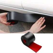 1 Roll 100cm/200cm/400cm Universal Side Skirt, Side Skirt Body Protection Anti-Scratch, Universal Rubber Anti-Scratch Side Skirt Edge Protection. Suitable For Cars, Trucks, SUVs Bumper Protection (White, Black), 50mm PVC Self-Adhesive Automotive Side Skirt Anti-Scratch Universal Rubber Strip, Covering Below Car Doors Bumper Protection - Multicolor - View 3