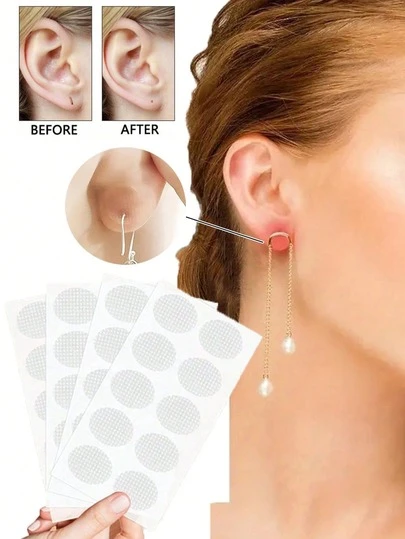 300/200/100/50/10 piezas Pegatinas transparentes de soporte para orejas: Estos productos esenciales para el cuidado de las orejas están diseñados específicamente para mujeres para prevenir el desgarro del lóbulo de la oreja. Transpirables y fáciles de usar, no solo protegen los lóbulos de las orejas de los daños, sino que también son prácticamente invisibles cuando se aplican. Perfectos para combinar con tu maquillaje, son accesorios ideales para usar en casa, mientras te preparas, viajas, en el dormitorio y en diversas ocasiones sociales.