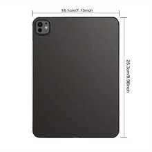 1pc Solid Color Minimalist Full Edge Soft Shell, Honeycomb Texture Heat Dissipation Protective Case, Soft TPU Tablet Protective Cover Suitable For IPad Air 11/13 Inch 2024 M2, Ultra-Thin Design Matte Silicone Protective Cover Suitable For IPad Pro 11/13 Inch 2024 M4 (Black) - Black - View 4