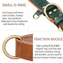 1pc Adjustable Brown PU Leather Dog Collar, Soft & Comfortable Microfiber Lining, Suitable For Small & Medium Pets - Brown - View 4