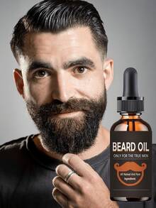 Vitamin E Beard And Mustache Moisturizing Essence Deeply Nourish Facial Hair Make It Thicker And Fuller Prevent Dryness Itching Strengthen Hair Follicles Reduce Breakage Light Non Greasy Quickly Absorb High Quality For Men - 規格 - 查看 3