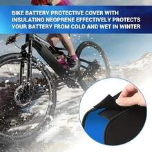 Synthetic Rubber Covered Electric Bicycle Battery Protective Case, Elastic Shock Absorption And Heat Insulation Design, Suitable For 28-36cm Frame Circumference, Battery Guard, Applicable To Electric Bicycles And Cycling Gear, Cycling Accessories, Cold/Dust/UV/Water Resistant, Universal Type For Cycling, Outdoor Sports, Camping, Fitness, Work/School, Gifts For Men/Women, Cycling Enthusiasts, Sports Lovers, Students - One Size Fits All - View 8