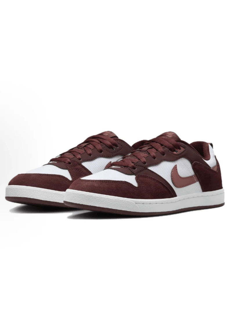 Nike SB ALLEYOOP 女款轻便、舒适、耐穿的户外滑板鞋,低帮平底休闲运动鞋,白红撞色设计,通勤滑板鞋,时尚款 CQ0369-601 - 白紅 - 查看 1
