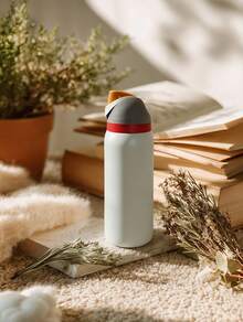 OwaIa Creamy White Large Capacity Stainless Steel Water Bottle,32oz/945ml,With A Straw,Exquisite Appearance,Keeps Drinks Hot Or Cold,Can Hold Iced Drinks And Water,Suitable For Leisure,Work,Sports,Indoors And Outdoors,Suitable For Students And Office Workers,As A Gift.Vacuum Flasks-Everyday Tumbler-Perfect Birthday Gift-Father Day Tumbler - Màu be - Xem 2