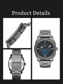 Đồng hồ Fossil nam, máy quartz, vỏ thép không gỉ, ba kim, mặt kính chống trầy xước FS4622/FS4776/FS4931 - Xám nhạt - Xem 6
