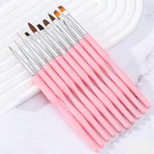 10支装粉色美甲彩绘笔套装 - 粉色 - 查看 2