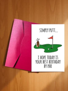 1pc "I Hope Today Is Your Best Birthday" Greeting Card, Suitable For Sending Birthday Wishes To Golfers, Fathers, Uncles - Greeting Card for Golf Lovers - View 6
