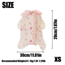 Roupa de Estimação com Estampa Fofa de Urso: Roupa de Estimação Confortável com Gola Peter Pan Feita de Tecido Macio, Ideal para Páscoa, Uso Diário e Presentes de Aniversário, Escolha Perfeita para Vestuário de Estimação - Rosa chiclete - Visão 13