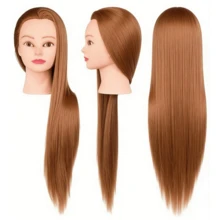 Mannequin Head With Hair (24 Inches) - A Hair Styling And Beauty Practice Model Designed For Braiding And Styling Training, Complete With A Stand - Gold - View 4