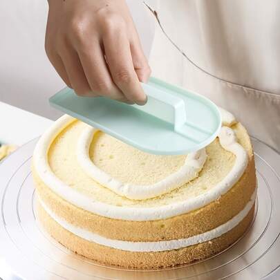 1pc Plastic Cake Scraper - Durable PP Icing Spatula And Frosting Smoother With Ergonomic Handle, Multipurpose Baking Decorating Tool For Cream, Frosting, DIY Cakes - Ideal For Holidays, Birthdays, Weddings, Home Kitchen, Cake Baking Supplies, Great For Thanksgiving